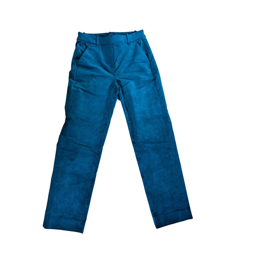 J.crew forest green velour Kallie pant